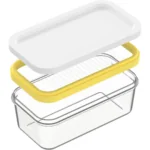 Butter Slicer and Container with Lid for Fridge