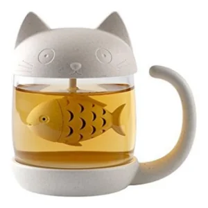 Cute Cat Glass Cup Tea