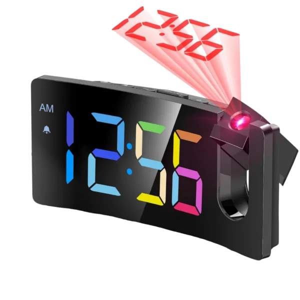 Digital Clock with ° Rotatable Projector