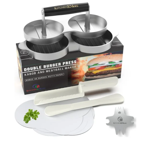 Double Burger Press Kabob Maker