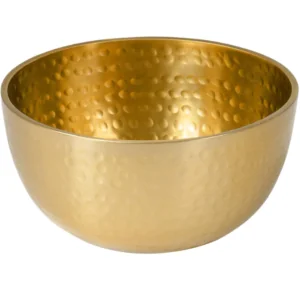 Luxurious Round Hammered Aluminum Decorative Bowl