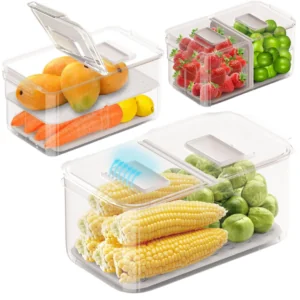 Produce Saver Containers Stackable Fridge Organizer