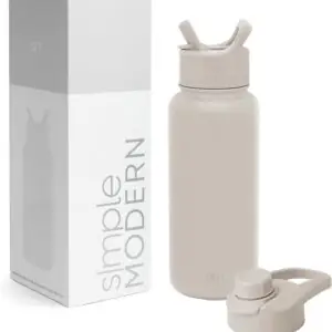 Simple Modern Water Bottle with Straw and Chug Lid Vacuum Insulated Stainless Steel Metal Thermos Bottles